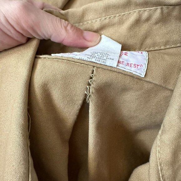 Vintage Filson Mens Khaki Shirt Size 44 Cotton Long Sleeve Button-Up - Picture 5 of 7